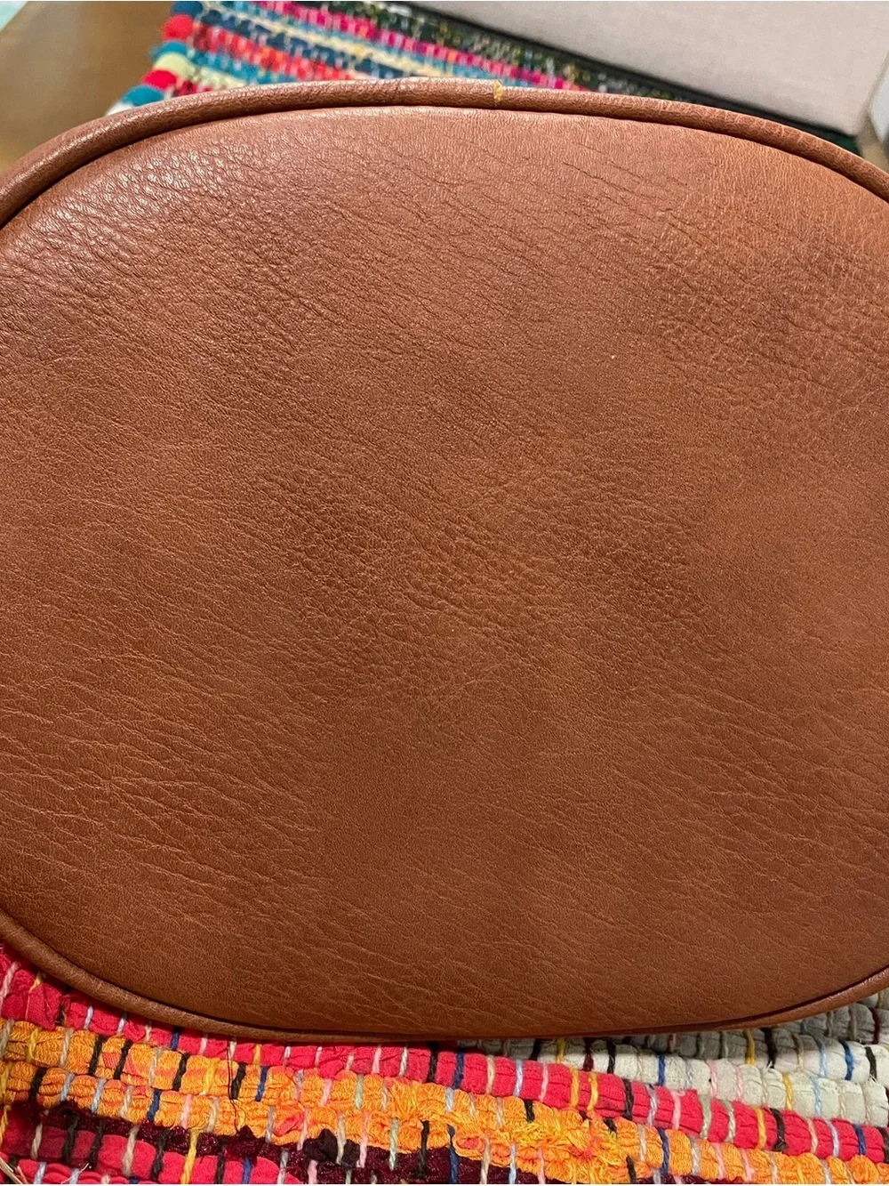 The Sak Brown Black White Striped Woven Hobo Bag